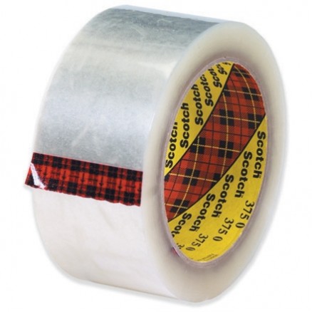 3M 375 Tape, Clear, 2" x 55 yds., 3.1 Mil Thick