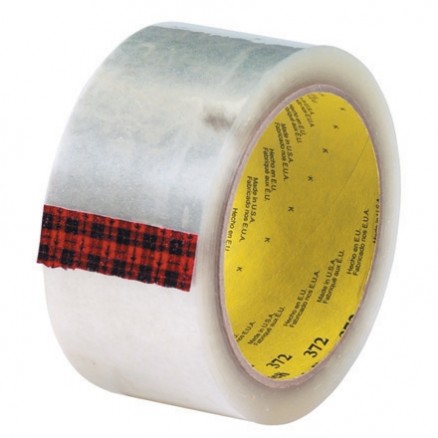 3M 372 Tape, Clear, 2" x 55 yds., 2.2 Mil Thick