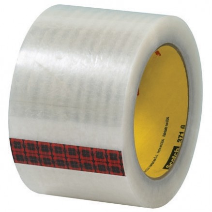 3M 371 Tape, Clear, 3" x 110 yds., 1.9 Mil Thick