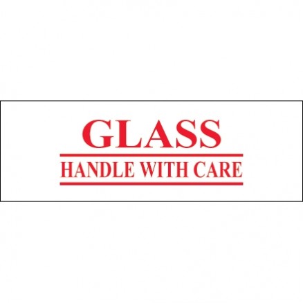 Glass - Handle With Care Tape, 2" x 55 yds., 2.2 Mil Thick