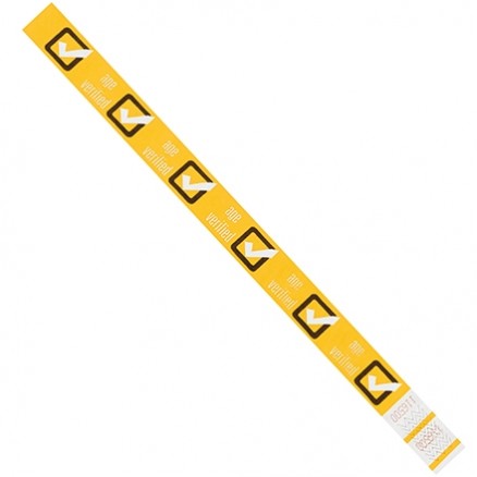 Yellow "Age Verified" Tyvek® Wristbands, 3/4 x 10"