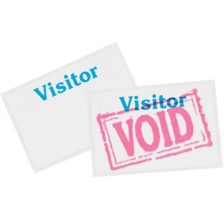 One Day Visitor Badges, 3 x 2"