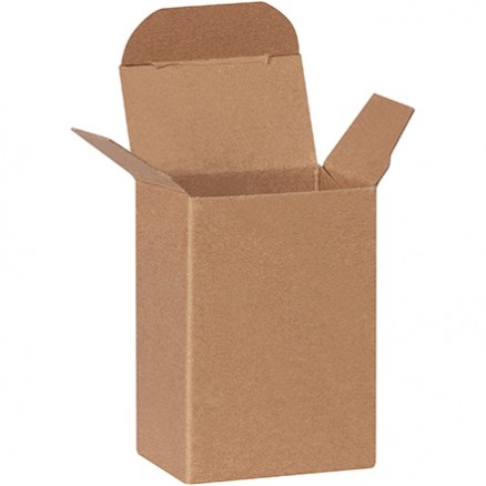 Chipboard Boxes, Folding Cartons, Reverse Tuck, 2 x 1 1/4 x 3", Kraft
