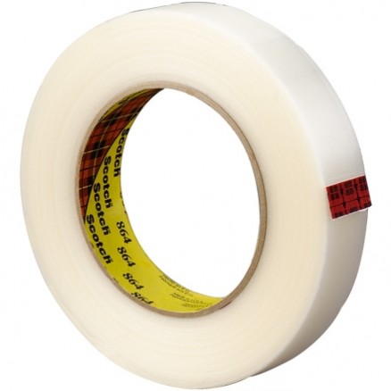 3M 864 Clear Strapping Tape, 1" x 60 yds., 5.6 Mil Thick