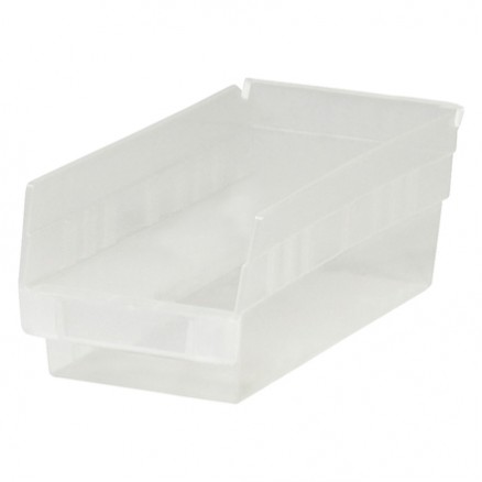 Plastic Shelf Bins, Clear, 11 5/8 x 6 5/8 x 4"