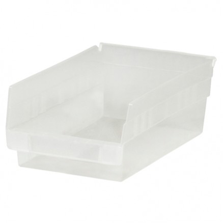 Plastic Shelf Bins, Clear, 11 5/8 x 8 7/8 x 4"
