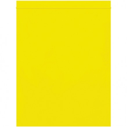 Reclosable Poly Bags, 8 x 10", 2 Mil, Yellow