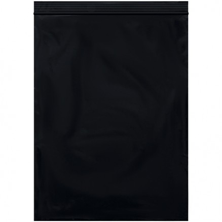 Reclosable Poly Bags, 9 x 12", 2 Mil, Black