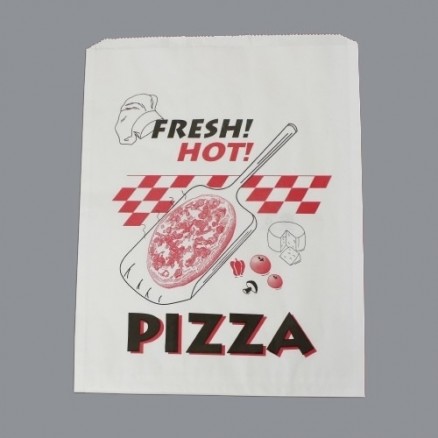 Printed Paper Pizza Bags, 14 x 1 x 17"