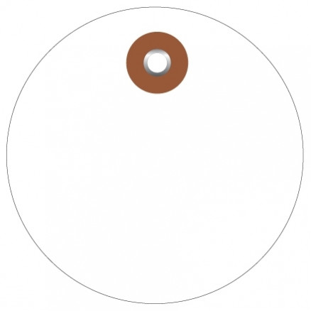 White Plastic Circle Tags - 3"