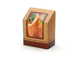 Compostable Grab and Go Wrap Containers, 4 1/4 x 2 1/2 x 5 1/4"