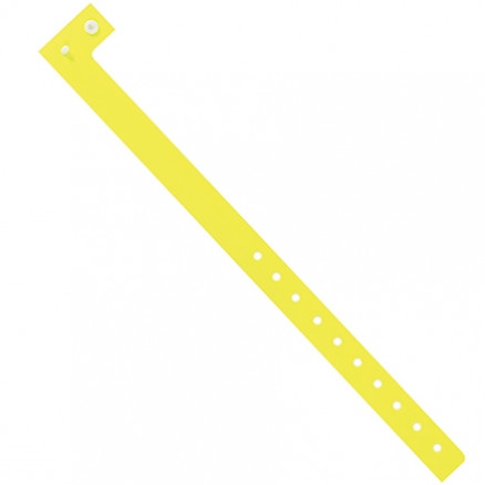 Day-Glo Yellow Plastic Wristbands, 3/4 x 10"