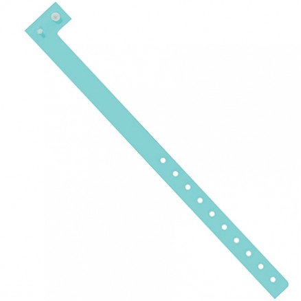Aqua Plastic Wristbands, 3/4 x 10"