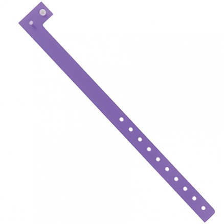 Purple Plastic Wristbands, 3/4 x 10"