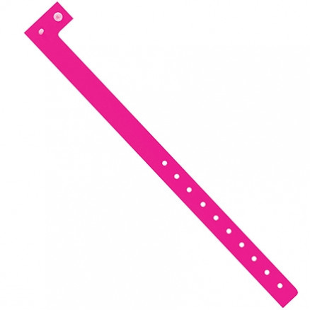 Day-Glo Pink Plastic Wristbands, 3/4 x 10"