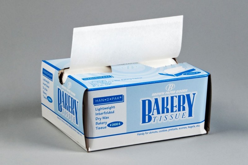 Waxed Bakery Pick-Up Tissue Sheets, White, 6 x 10 3/4"