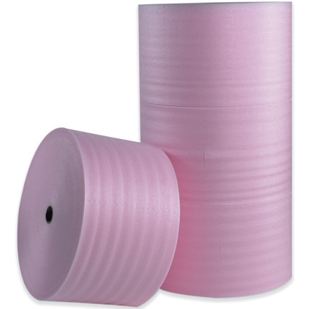 Anti-Static Shipping Foam Rolls, 1/8" Thick, 24" x 550', Non-Perforated