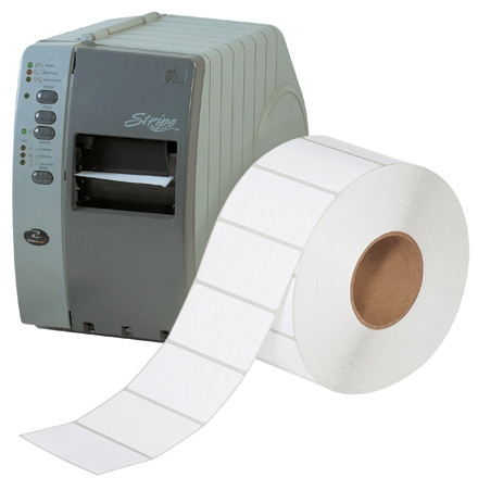 White Industrial Direct Thermal Labels, 4 x 2"