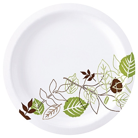 Dixie® Heavy Weight Paper Plates, White, 10 1/4"