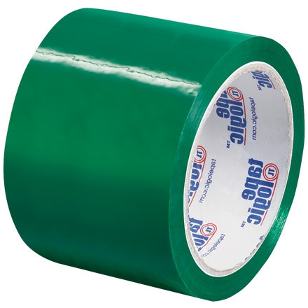 Green Carton Sealing Tape, 3" x 55 yds., 2.2 Mil Thick