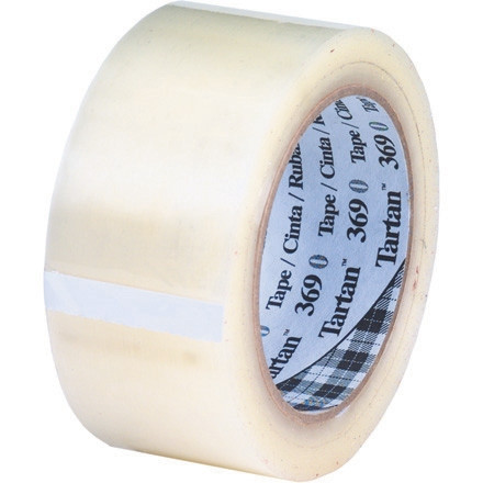 3M 369 Tape, Clear, 2" x 110 yds., 1.6 Mil Thick