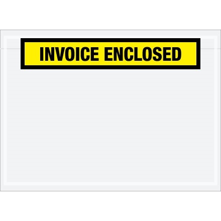 "Invoice Enclosed" Envelopes, Yellow, 7 1/2 x 5 1/2"