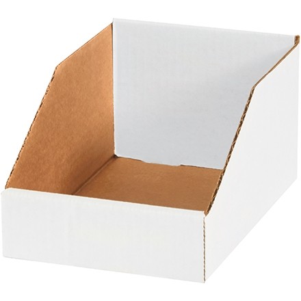 White Corrugated Bin Boxes, 6 x 9 x 4 1/2"