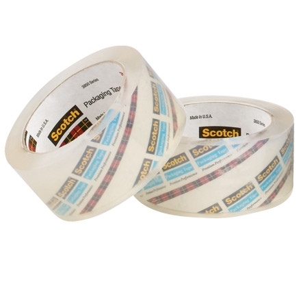 3M 3850 Clear Carton Sealing Tape, Crystal Clear, 2" x 55 yds., 3.1 Mil Thick