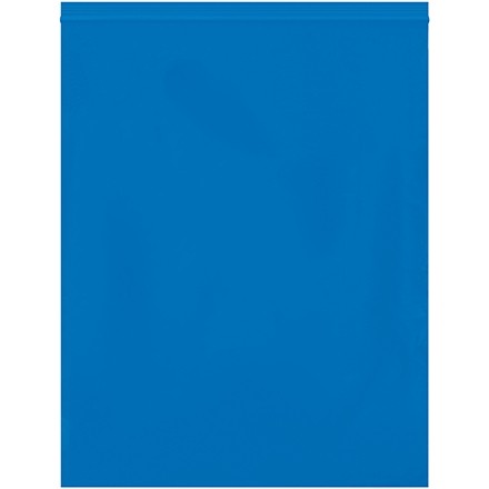 Reclosable Poly Bags, 12 x 15", 2 Mil, Blue