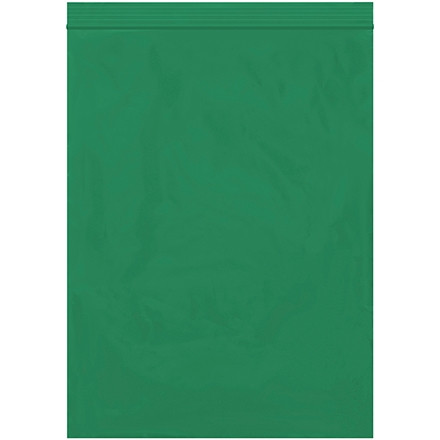 Reclosable Poly Bags, 9 x 12", 2 Mil, Green