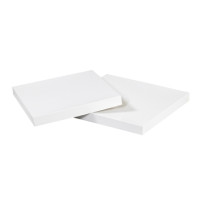 Chipboard Gift Boxes, Lid, Deluxe, White, 6 x 6"