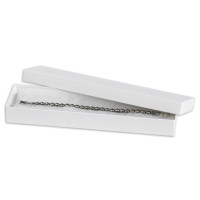 Chipboard Boxes, Gift, Jewelry, White, 8 x 2 x 7/8"