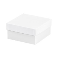 Chipboard Gift Boxes, Bottom, Deluxe, White, 6 x 6 x 3"