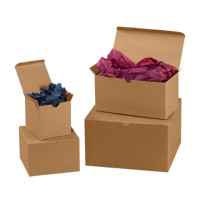 Chipboard Boxes, Gift, Kraft, 7 x 7 x 7"
