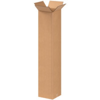 Corrugated Boxes, 8 x 8 x 40", Kraft