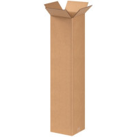 Corrugated Boxes, 8 x 8 x 38", Kraft