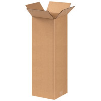 Corrugated Boxes, 8 x 8 x 24", Kraft
