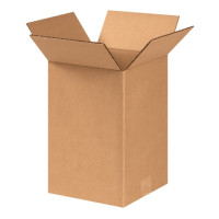 Corrugated Boxes, 8 x 8 x 11", Kraft