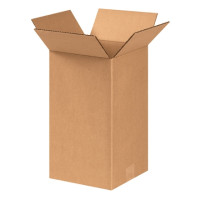 Corrugated Boxes, 8 x 8 x 14", Kraft