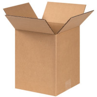 Corrugated Boxes, 8 x 8 x 10", Kraft
