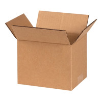 Corrugated Boxes, 7 x 6 x 6", Kraft