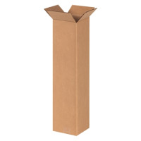 Corrugated Boxes, 6 x 6 x 24", Kraft