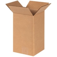 Corrugated Boxes, 6 x 6 x 10", Kraft