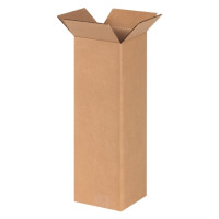 Corrugated Boxes, 6 x 6 x 18", Kraft