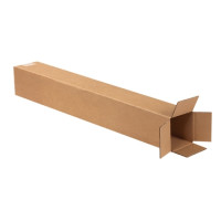 Corrugated Boxes, 4 x 4 x 28", Kraft