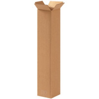 Corrugated Boxes, 4 x 4 x 20", Kraft