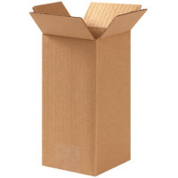 Corrugated Boxes, 4 x 4 x 8", Kraft
