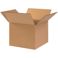 Corrugated Boxes, 10 x 10 x 8", Kraft