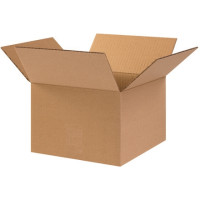Corrugated Boxes, 10 x 10 x 7", Kraft