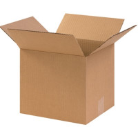 Corrugated Boxes, 10 x 9 x 9", Kraft